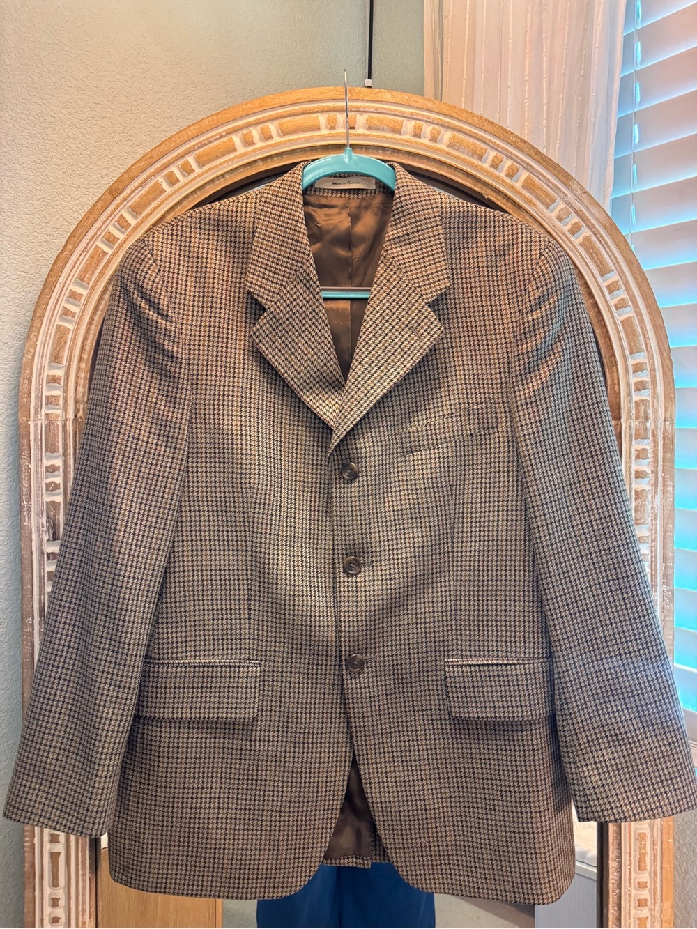 Men's Vintage Ralph Lauren Houndstooth Blazer - Brown